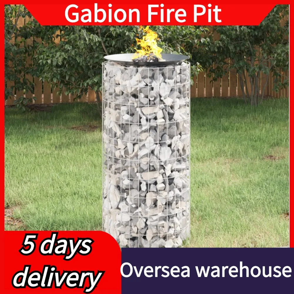 Gabion Fire Pit Winter Tabletop Fire Pit Mini Outdoor Portable Gases Heater Stoves Camping Stove Equipments Outdoor