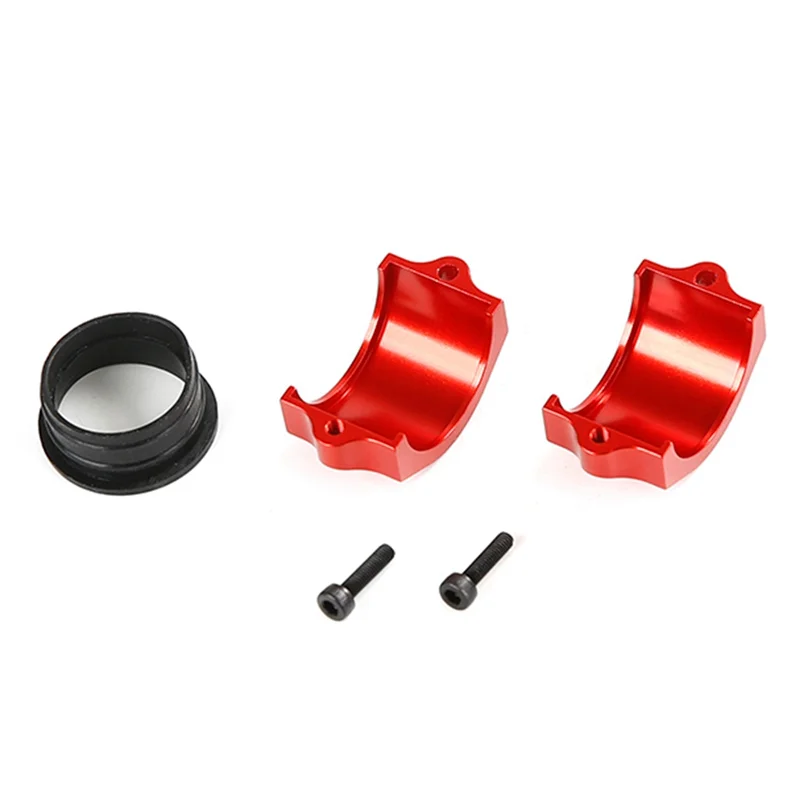 CNC Metal Resonance Tube Clamp Kit for 1/5 Baha Rovan Motor Baja 5B 5T 5Sc Rc Car Racing Toys Parts,Red