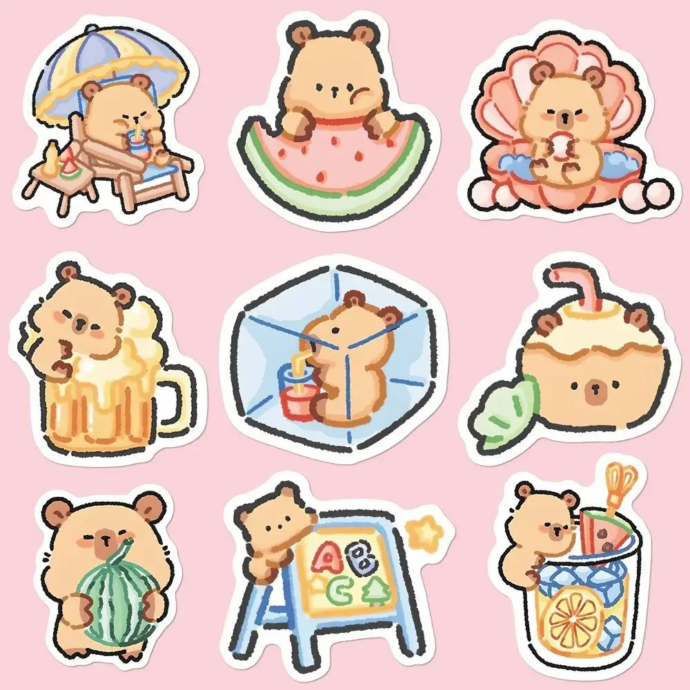 10/30/50PCS น่ารัก kapibara สติกเกอร์น่ารักการ์ตูน capybara สติกเกอร์ตกแต่ง