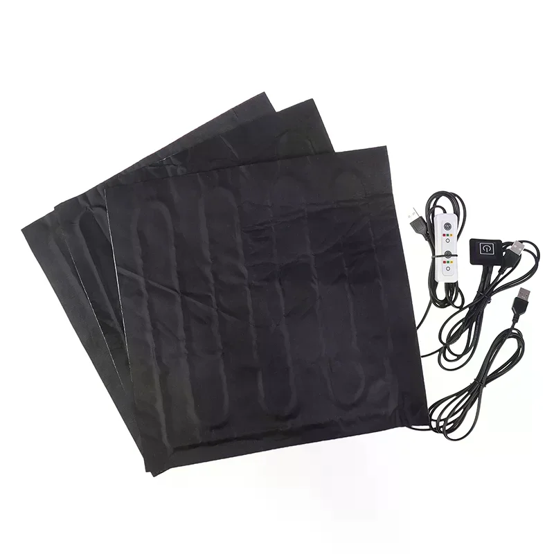 1Pcs 5V USB Heater Carbon Fiber Electric Heating Pad Jacket Soft Cushion Winter Men Vest Heating Clothes Warmer Pads Warming