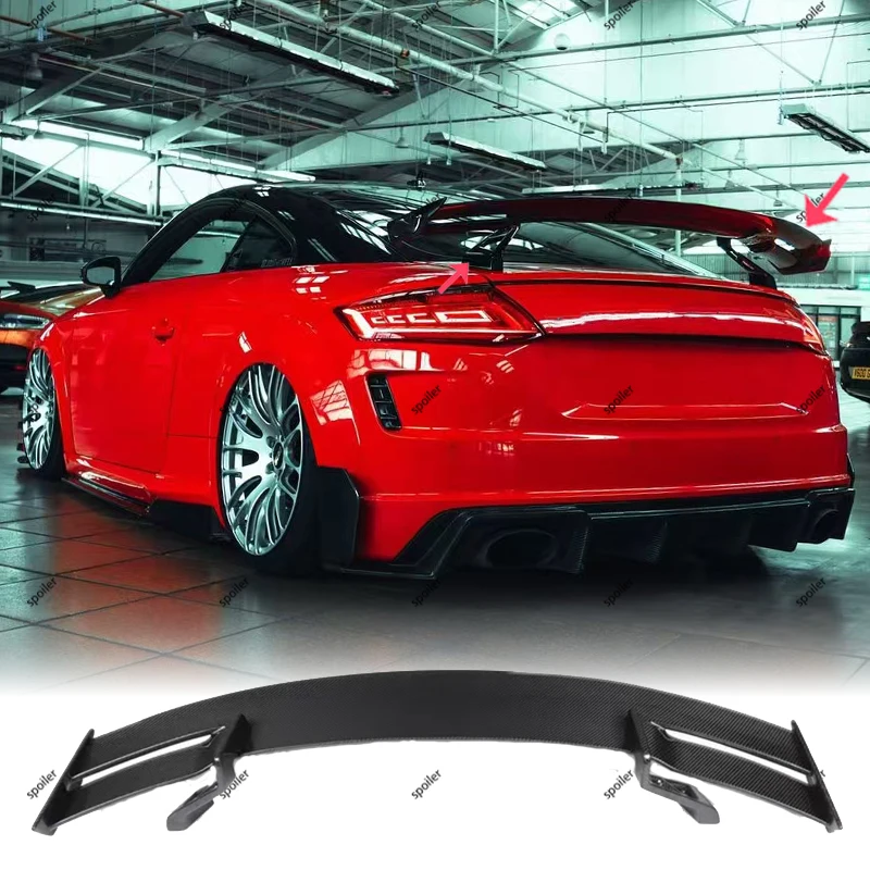 Universal modified spoiler and trunk spoiler for Audi TT, TTS, TTRS, R8, A3, S3, RS3, A5, S5, MK2-MK3 models