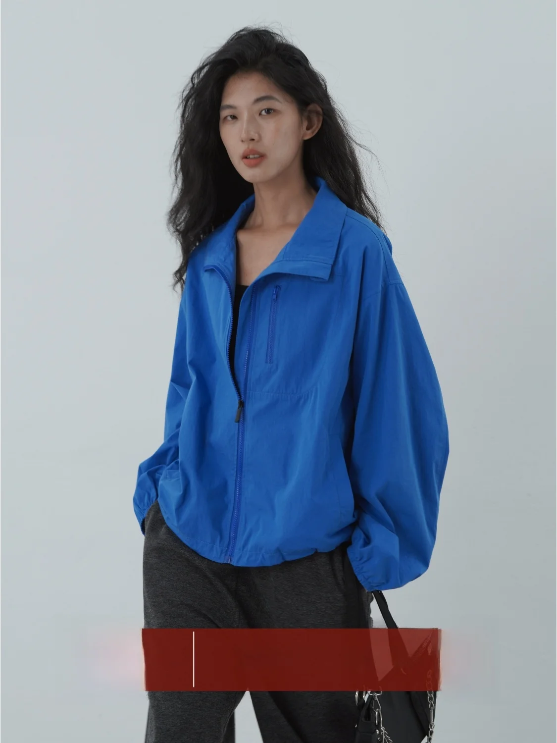 

EIGHTHMONTH Ранняя осень: Привлекательная бирюзовая женская свободная повседневная спортивная куртка-топ для женщин