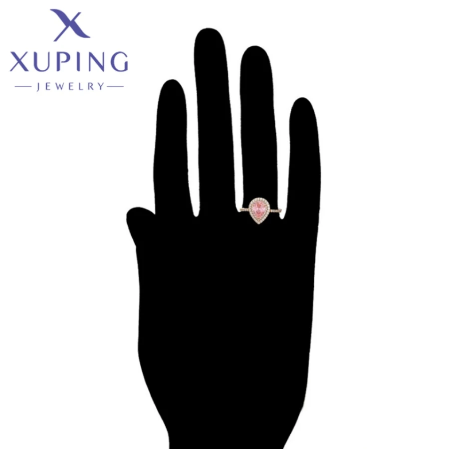 Xuping Jewelry Fashion New Ornaments European Gold Color Rings for Women Schoolgirl Christmas Exquisite Wedding Gifts X000655904