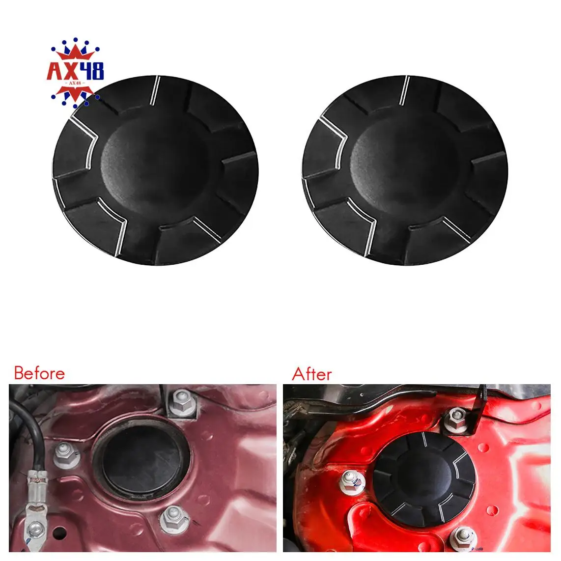 

AX48-2Pcs Car Shock Absorber Screw Protective Cover Dust Cover Decoration Protection Cover For Mazda 3 Axela CX-30 2020 2021