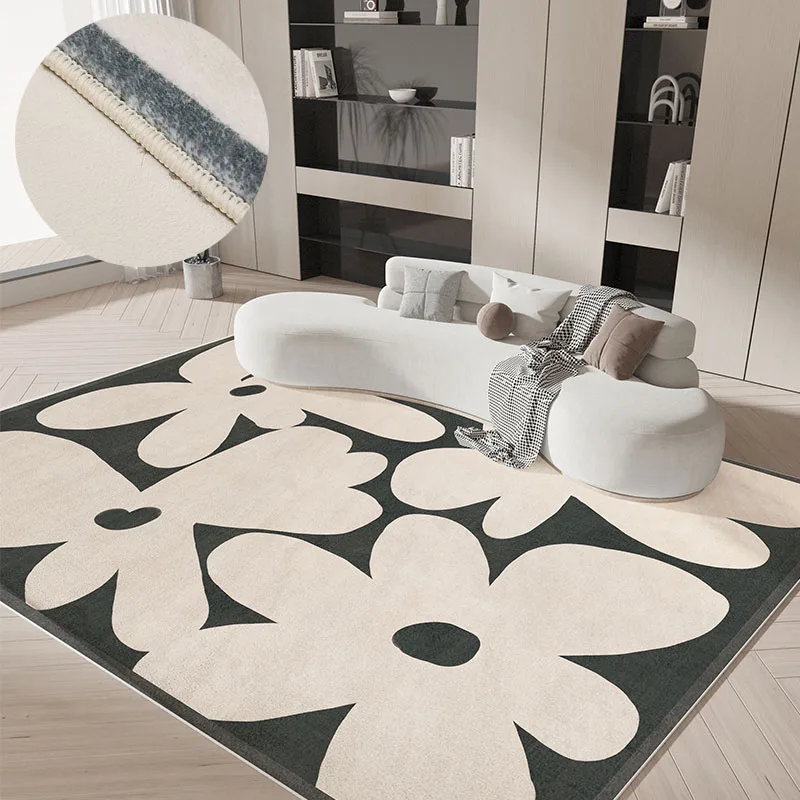 Ins Style Rugs for Bedroom Easy To Manage Large Area Carpets for Living Room Luxury Cloakroom Rug Non-slip Soft Bedside Carpet