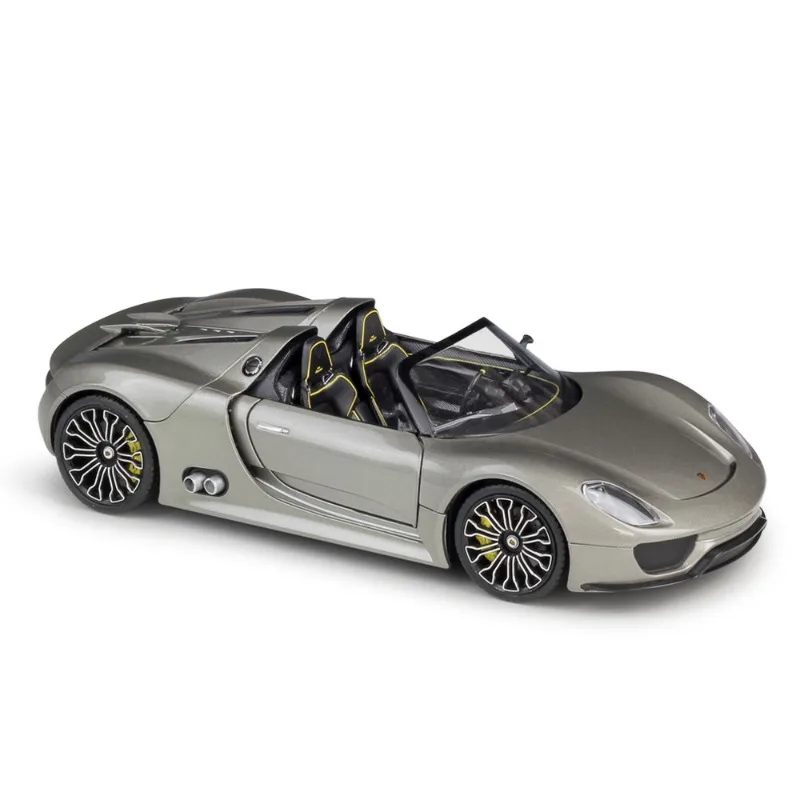 Модель автомобиля WELLY 1:24 Porsche 918 Spyder Concept, игрушки из искусственного сплава, модели спортивных автомобилей, коллекция детских рождественских подарков