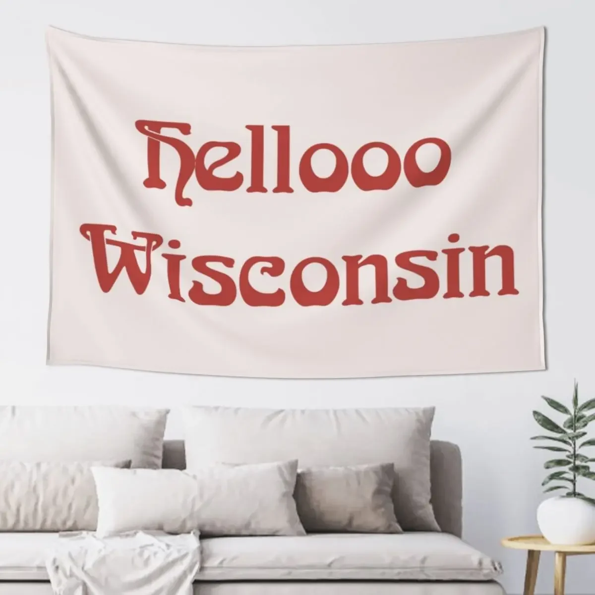 Hellooo Wisconsin Tapestry Room Decor Aesthetic Aesthetics For Room Tapestry