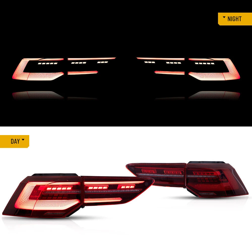 2PCs Car Tail Light Assembly For Volkswagen VW Golf 8 MK8 2020-UP LED Brake Flowing Water Flicker Wiping Turn Indicator