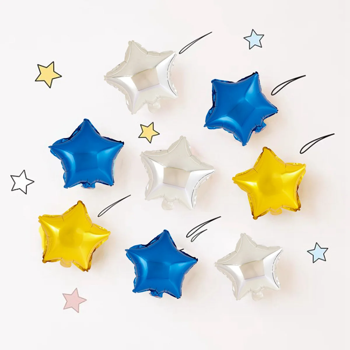 

50pcs 10 Inch Five-pointed Star Foil Balloon Baby Shower Wedding Children's Birthday Party Decorations Kids Balloons Globos