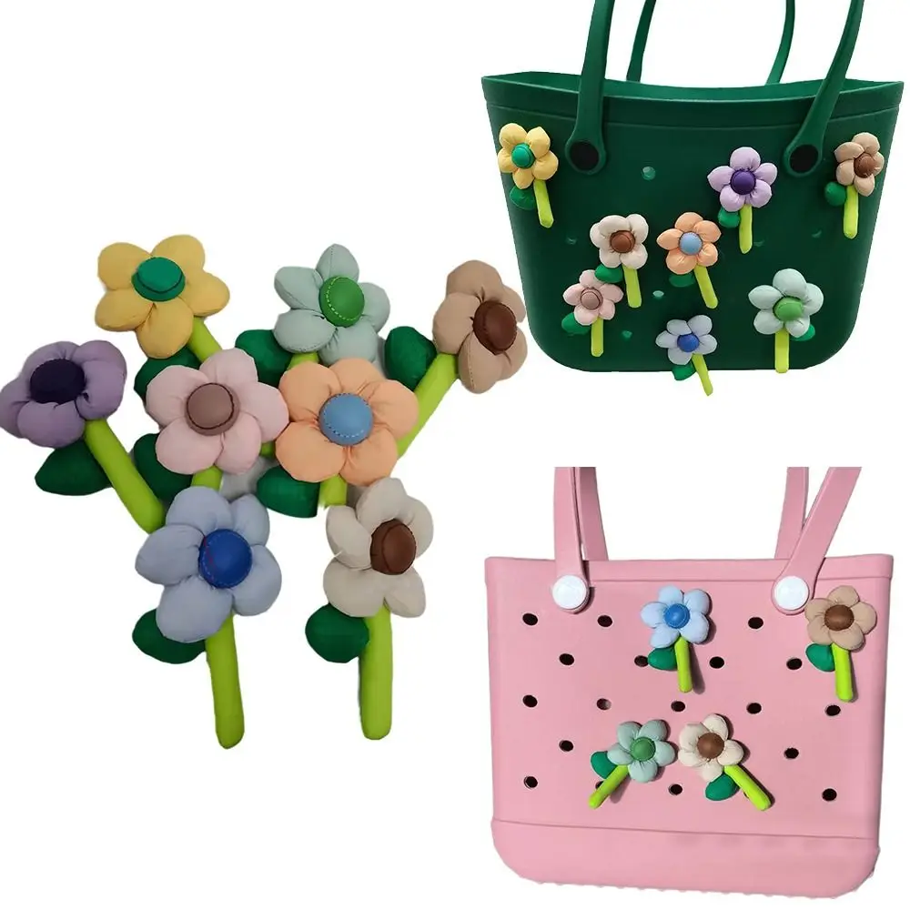 Colorful Flowers for Bogg Bag Accessories DIY Beach Bag Tote Handbag Decoration Insert Charm Accessories