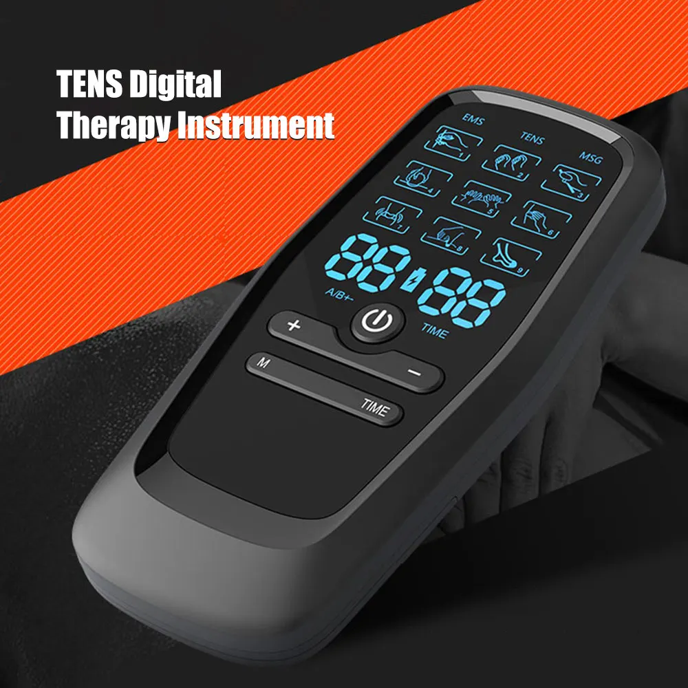 Professional EMS Muscle Electrostimulator Tens Unit Digital Therapy Slimming Machine Low Frequency Pulse Body Relaxing Massager