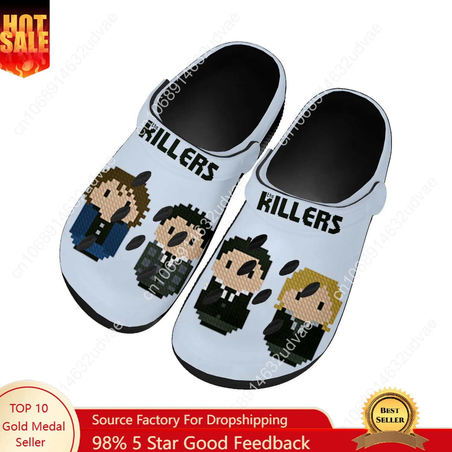 

The Killers Band Water Shoes Mens Womens High Quality Fashion Home Garden Clogs Customizd Sandals Beach Breathable Hole Slippers