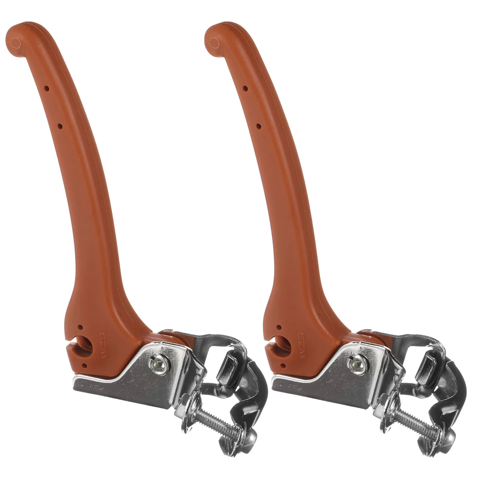

2pcs Bike Lever Aluminum Alloy Metal Brakes Bar Ends Clutch Vintage Bike Brake Lever Brown Thickened Handle for Cycling