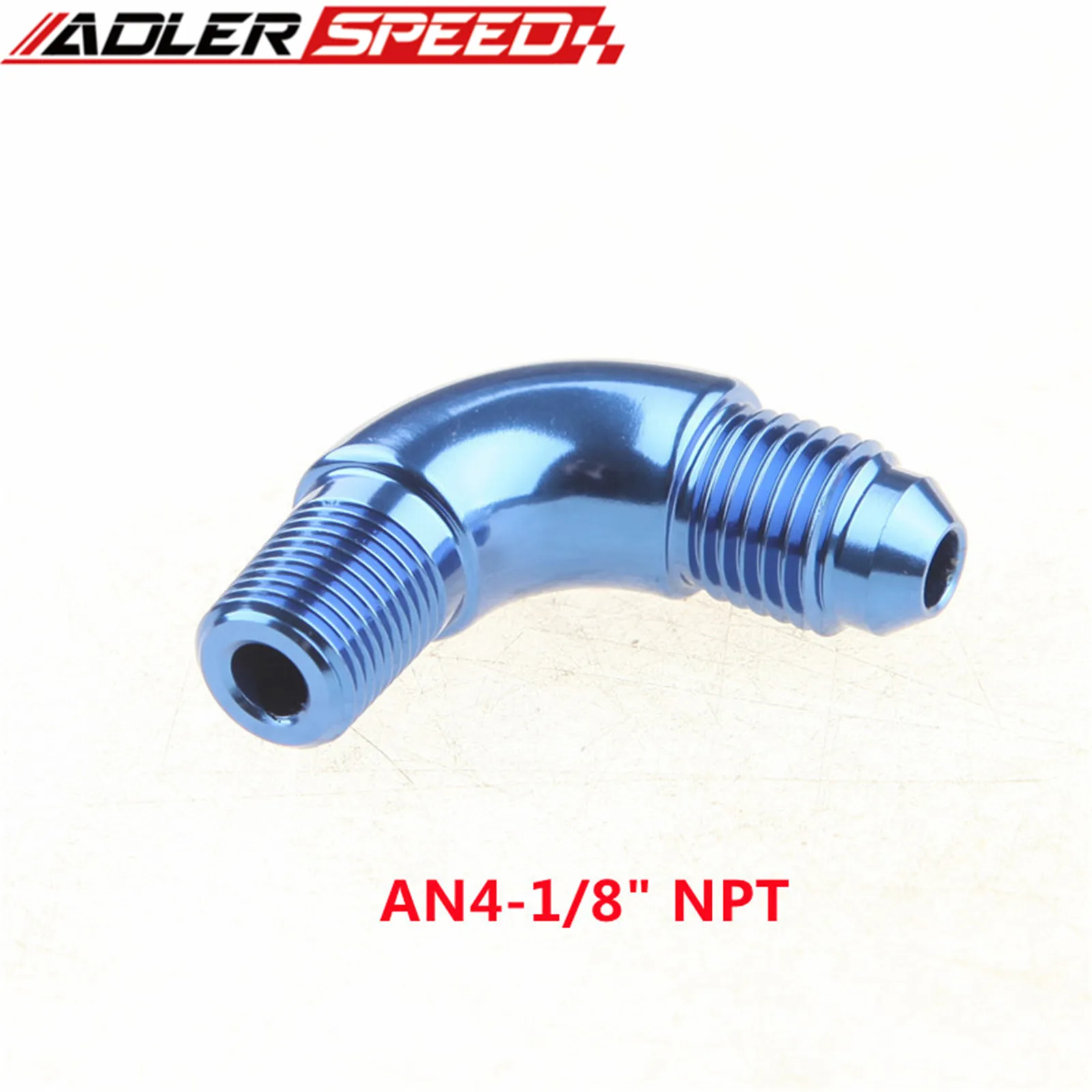 

ADLERSPEED AN4 AN6 AN8 AN10 To 1/8" 1/4'' 3/8'' NPT 45 Degree & 90 Degree Male Aluminum Fitting Adapter