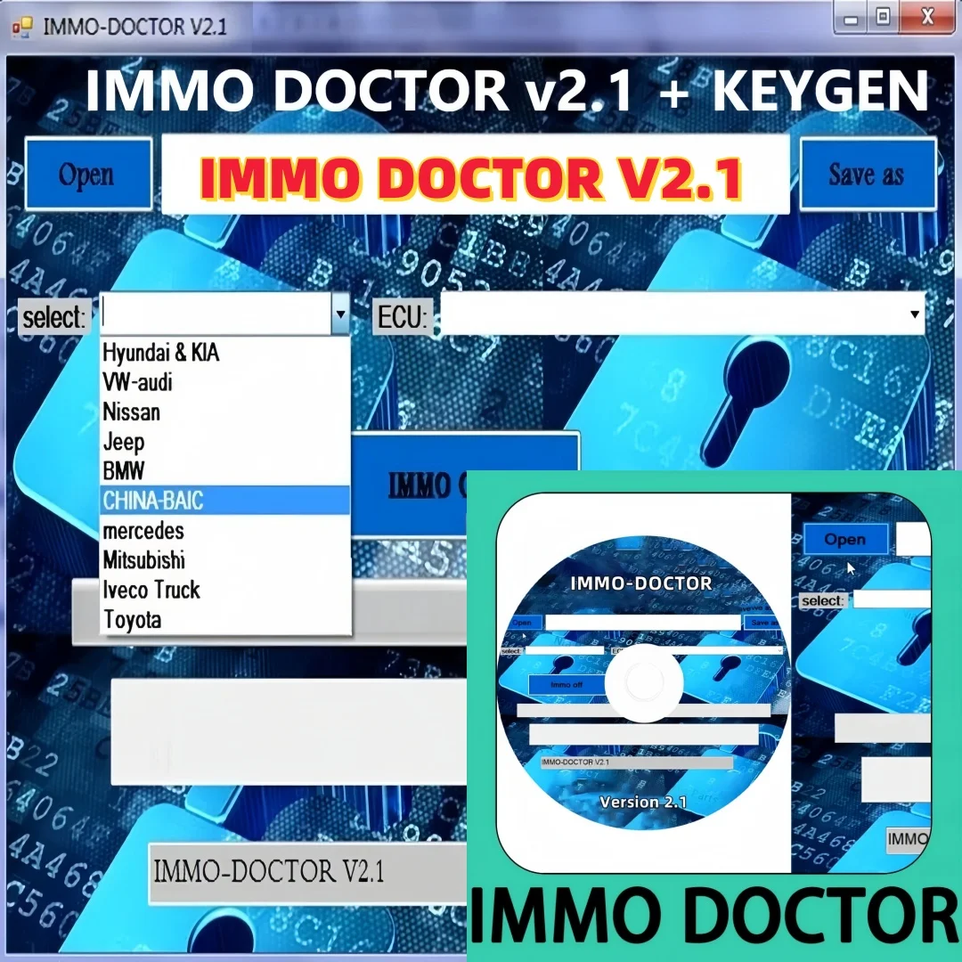 

2025 New IMMO DOCTOR V2.1 With Unlimited KEYGEN MULTI BRAND Immo Off Software ECU Chip Tuning for sim2k MT38 ME 17.9.2 MED17.9.8