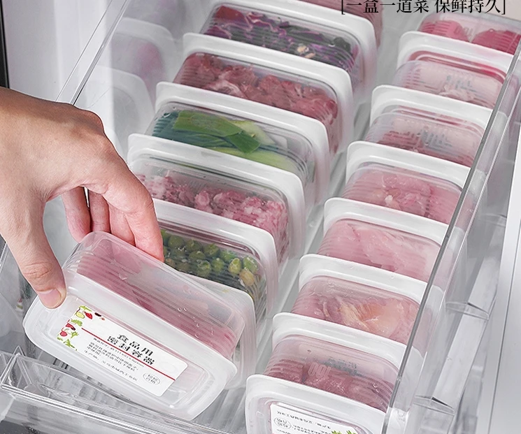 Boîte de conservation au congélation au réfrigérateur, emballage spécial et boîte de conservation pour viande congelée, boîte scellée pour le stockage des aliments