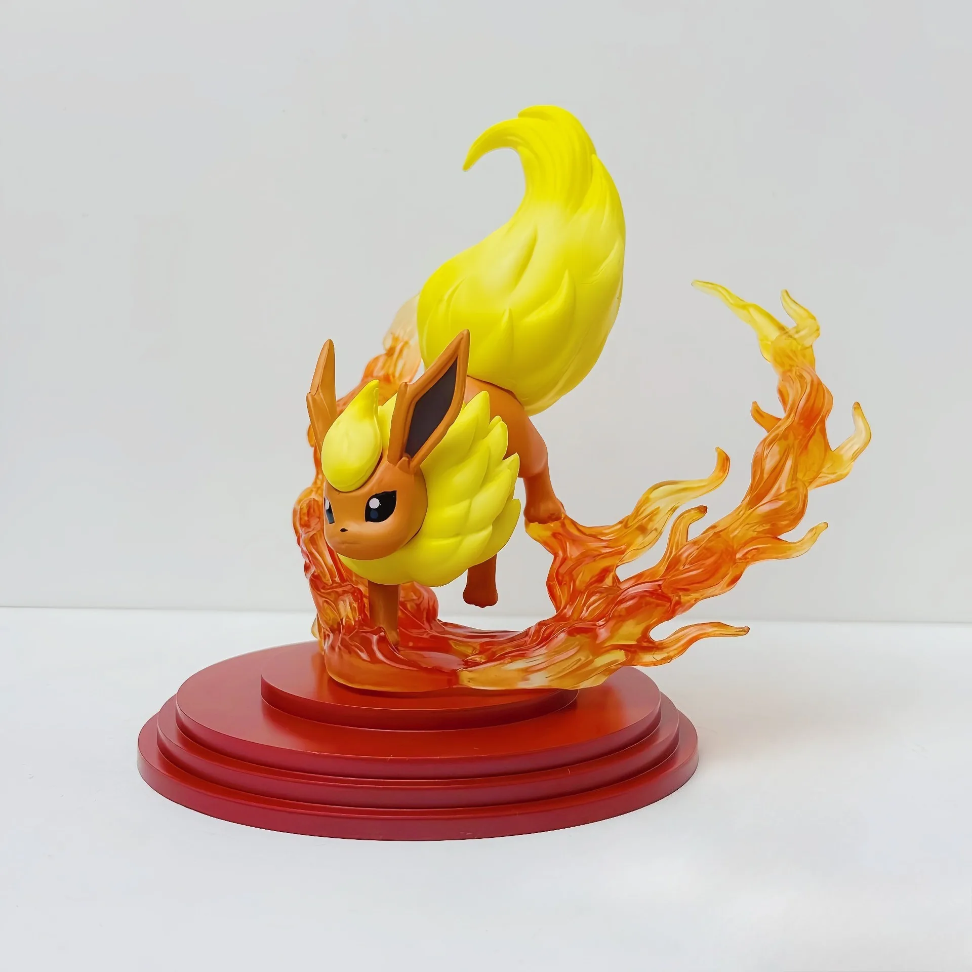 

HotSelling Pokemon Flareon Figure Fire Type Eeveelution Cute PVC Collectible Statue Desk Shelf Decor Birthday Gift fo Collectors