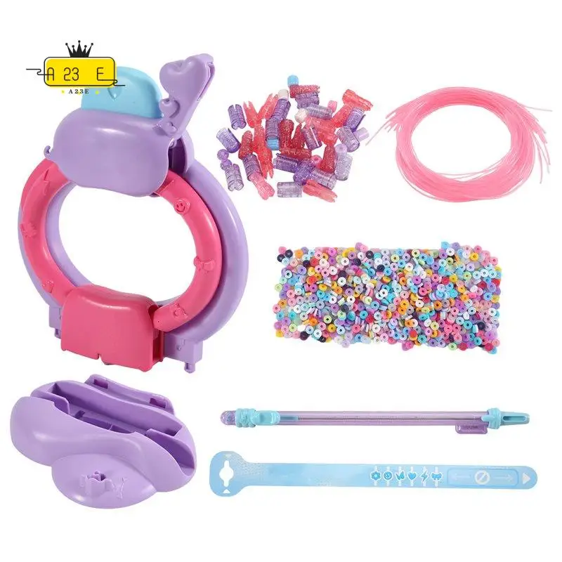 A23E-Bracelet Making Kit For Girls Friendship Arts Crafts Bracelets String Maker Kit For Birthday Present DIY