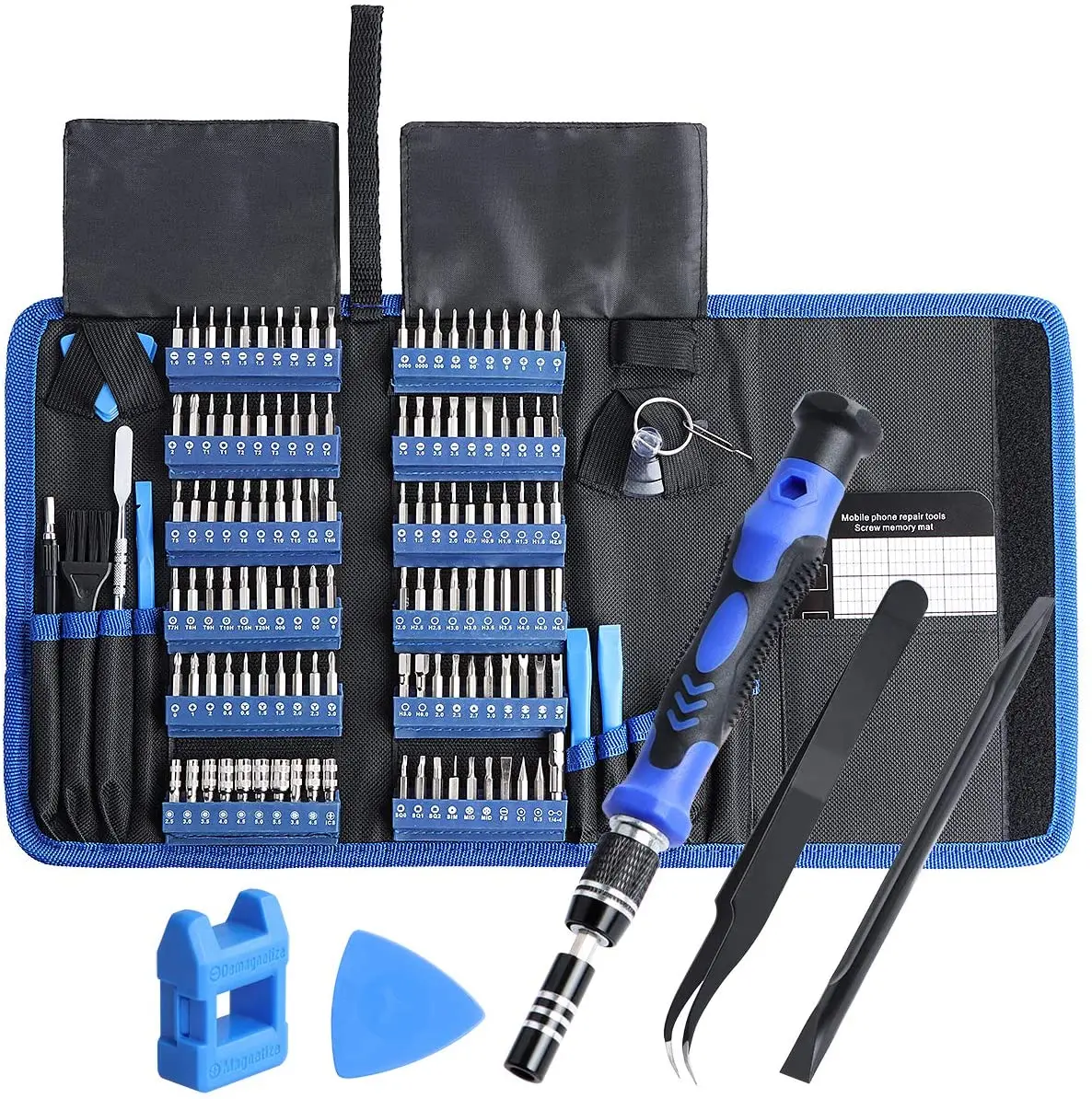 Wozobuy Precisieschroevendraaierset 191-pcs Multi-Bit Schroevendraaier 1/4 Inch Moer Driver Home Improvement Tool Elektronische Reparatieset