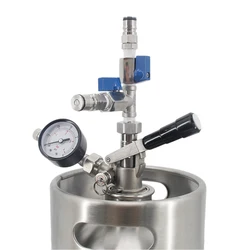 Ball Lock Conical to Commercial Keg Pressure Transfer Kit Oxygen Free Closed Pressure Transferring Beer From Fermenter to a Keg