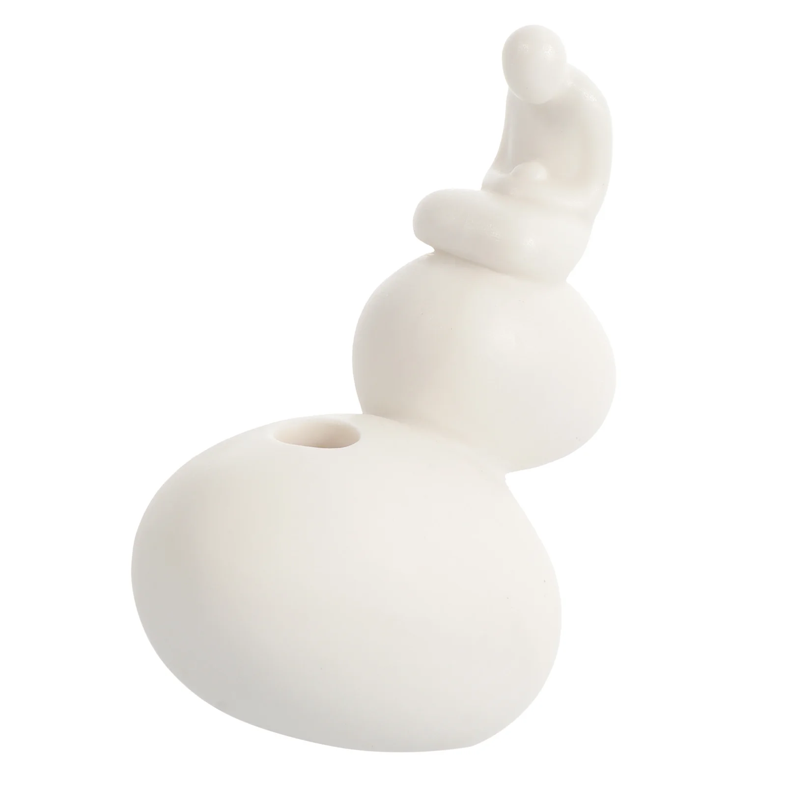 

1Pcs Ceramic Monk Hydroponic Vase Mini Flower Container Tabletop Vase for Home Office Decoration Flower Container