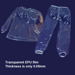 Transparent EPU Ultra-thin Plastic Film Pants Tops Soft Silent T-shirt Pullover ABDL Adult Baby Waterproof Couple Erotic Panties