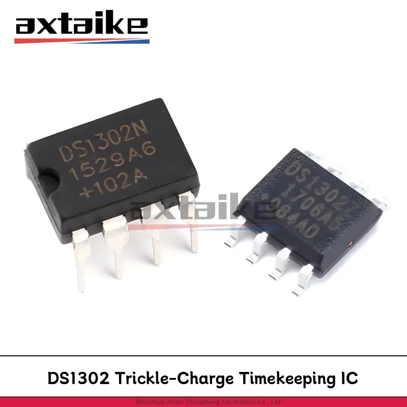 10PCS DS1302 DS1302Z DS1302N DIP-8 SOP-8 DS1302ZN+T&R DS1302Z+T&R SMD IC Trickle-Charge Timekeeping Chip