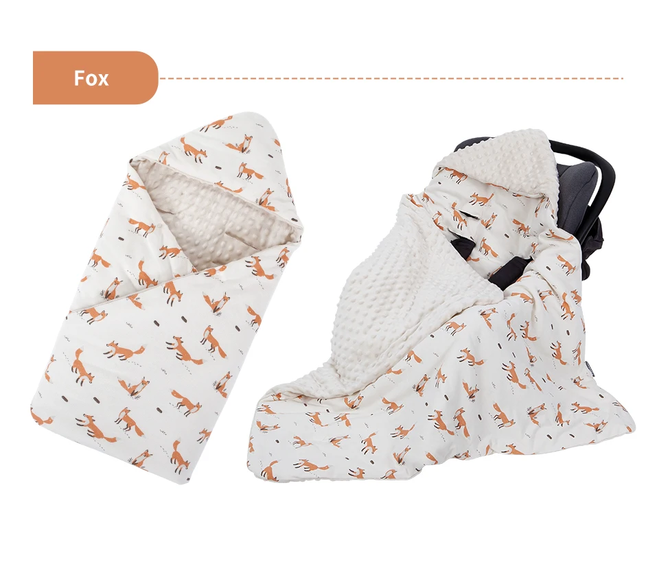 Babydecke für Neugeborene mit Kapuze, winddicht, draußen gehen, warm, tragbar, Wickeltuch im Korb, Baby-Auto-Sicherheitssitze für 0–3 Monate – Detail 9