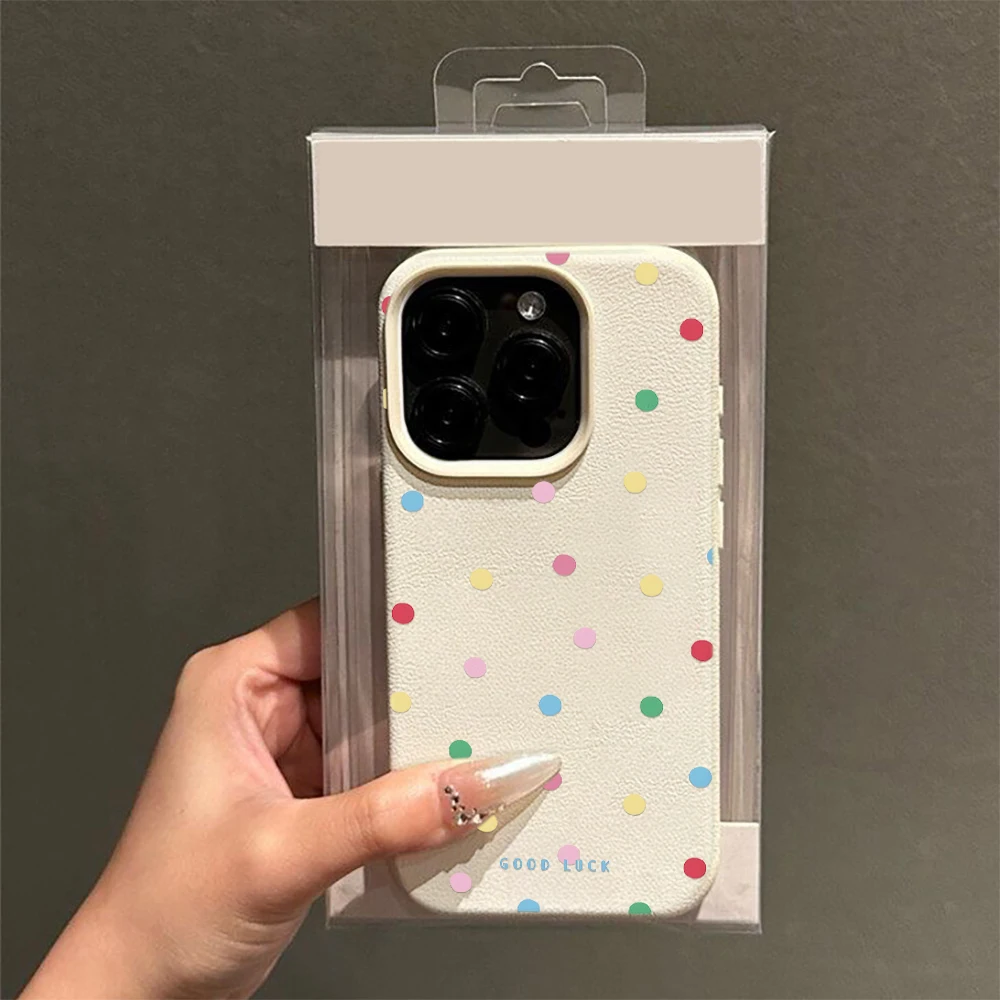 Pattern Dot Colorful Cute Grunge Kawaii Button Cover for iPhone Cool 14 13 16 Max Pro 17 15 Air Plus 12 Style 11 Phone Case