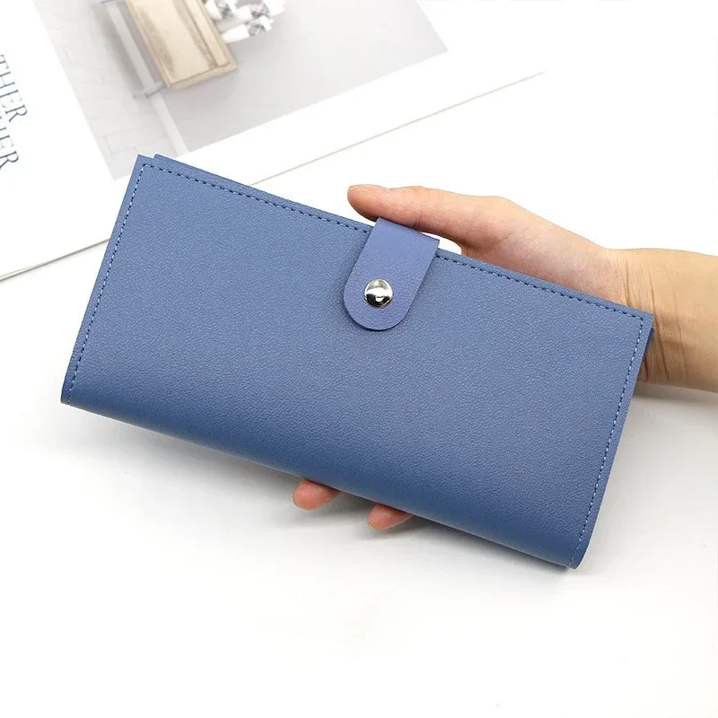 Portfel damski ze skóry PU, długi portfel damski, etui na karty kredytowe, przenośny portfel na karty kredytowe