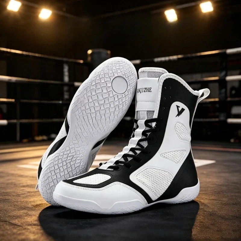 New Cool Wrestling Boots Men Non-Slip Boxing Shoes Man Stable Foot Support Design Sport Shoes for Men Gym Training Shoe for Man