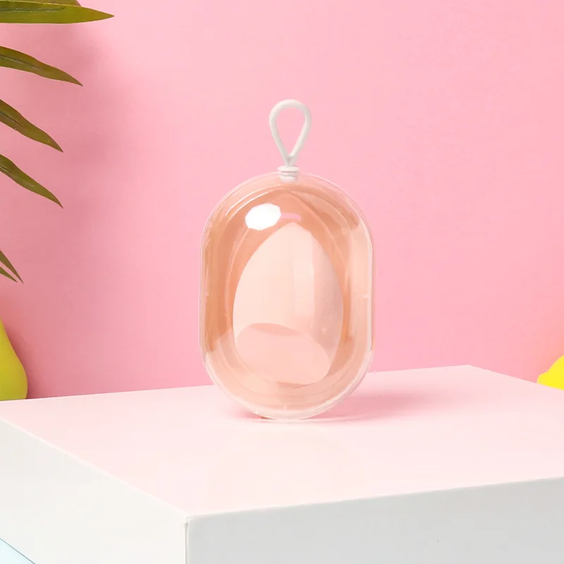 Beauty Egg พร้อมกล่องเก็บของโปร่งใสชุดแฟชั่นแต่งหน้าไข่ฟองน้ําเปียกและแห้งแต่งหน้าไข่