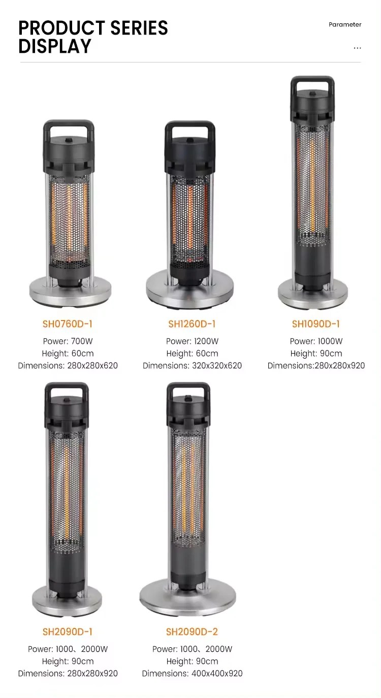 Popular Products 360 Portable Degrees Electric Patio Electric IP44 Outdoor Heater