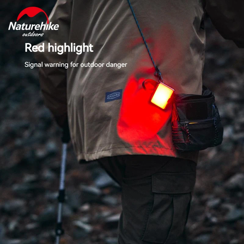 Naturehike Lamp Mini Magnet Light Waterproof Lantern Outdoor Camping Travel Searchlight Safety Warning Red Lighting Ultralight