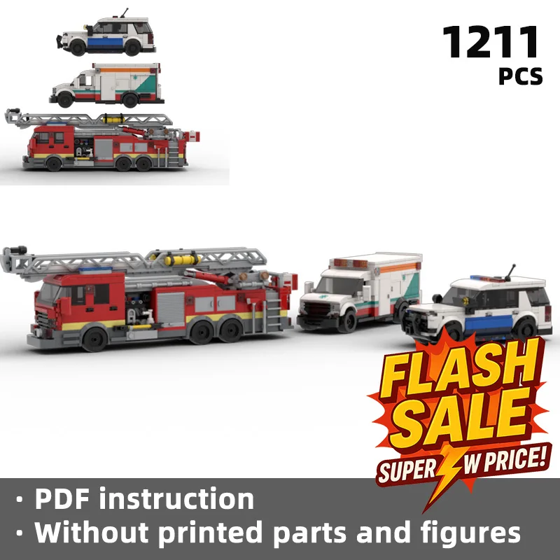 

Urban Rescue fleet building block simulation experience: Rescue emergency vehicle set