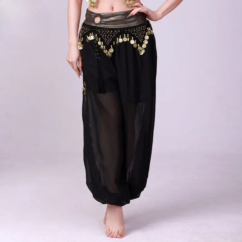 

Женские брюки для танца живота с блестками, блестящая сценическая танцевальная одежда, леггинсы для фитнеса, низ для развлечений