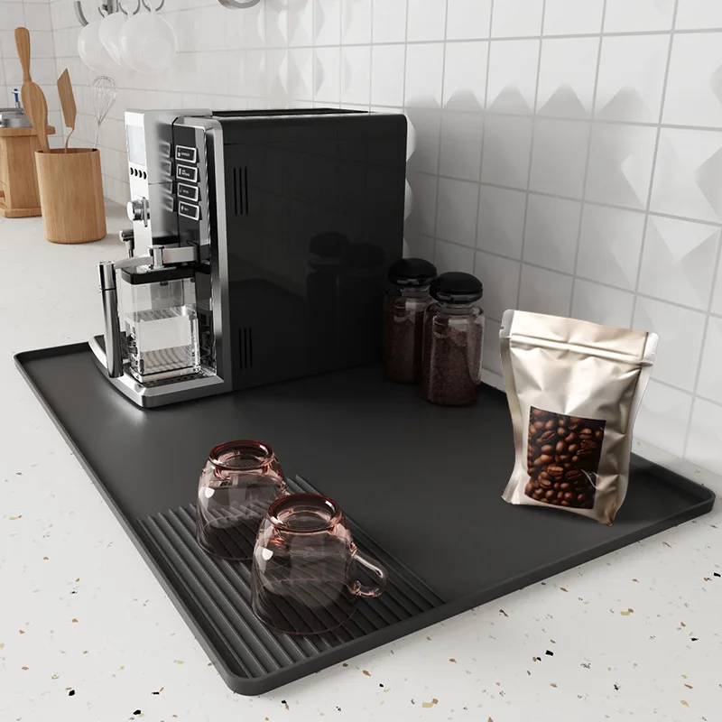 

Popular coffee machine silicone pad tray bar drain coffee powder pad protective pad dining table insulation