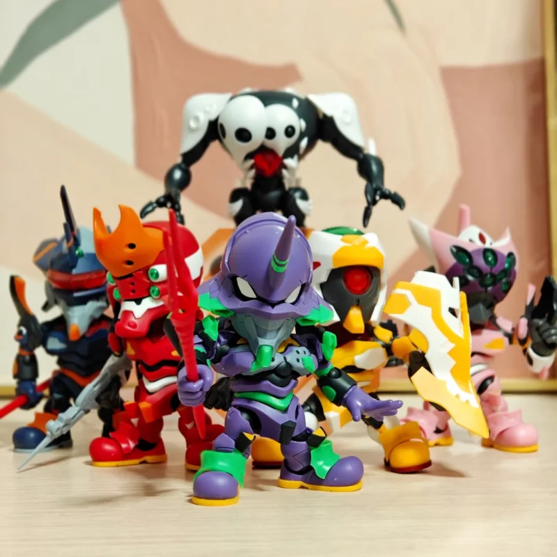 

New In Stock Original Soskill Eva Blind Box Neon Genesis Evangelion Mobile Assembly Handmade Q Version Collection Gift Ornament
