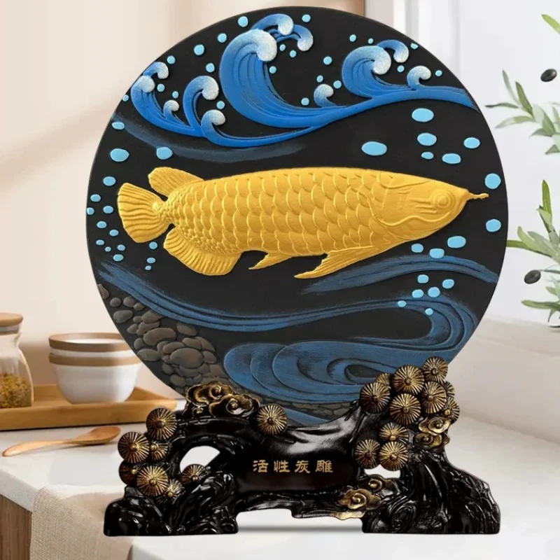 Golden arowana home decoration living room ornament new room TV cabinet wine cabinet decoration entrance handicrafts