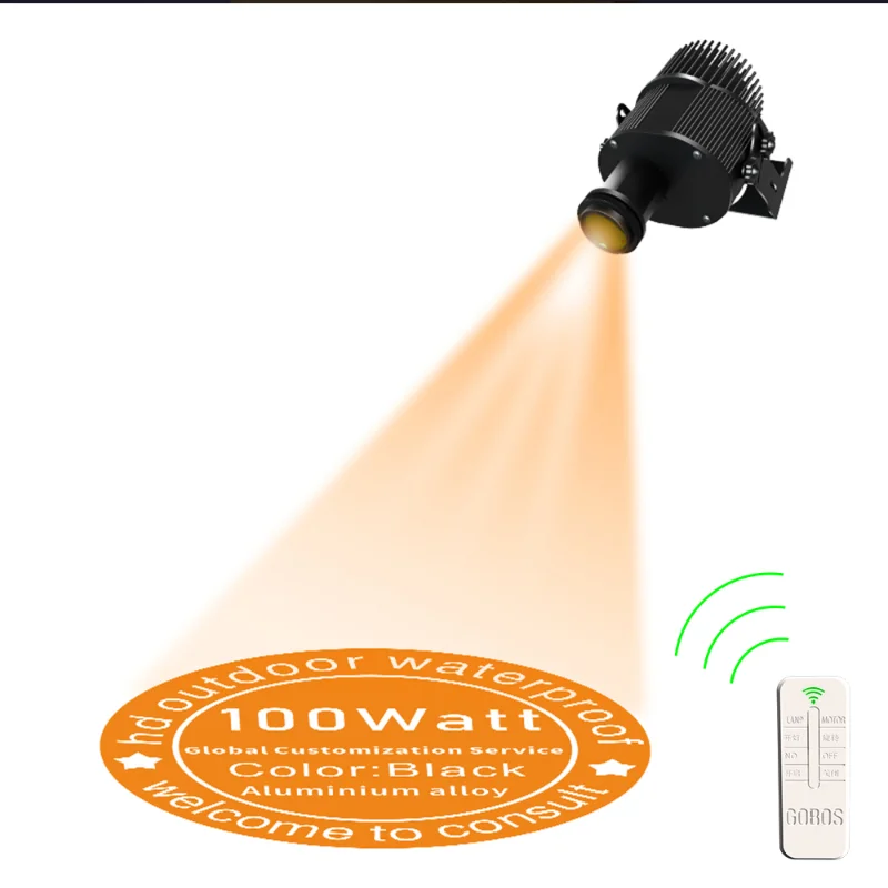 

35w 50w 100w Waterproof Outdoor Ip67 Hd Rotating Advertising Light Led Gobo Logo Lens projector Laser Logos Projectors Lamp