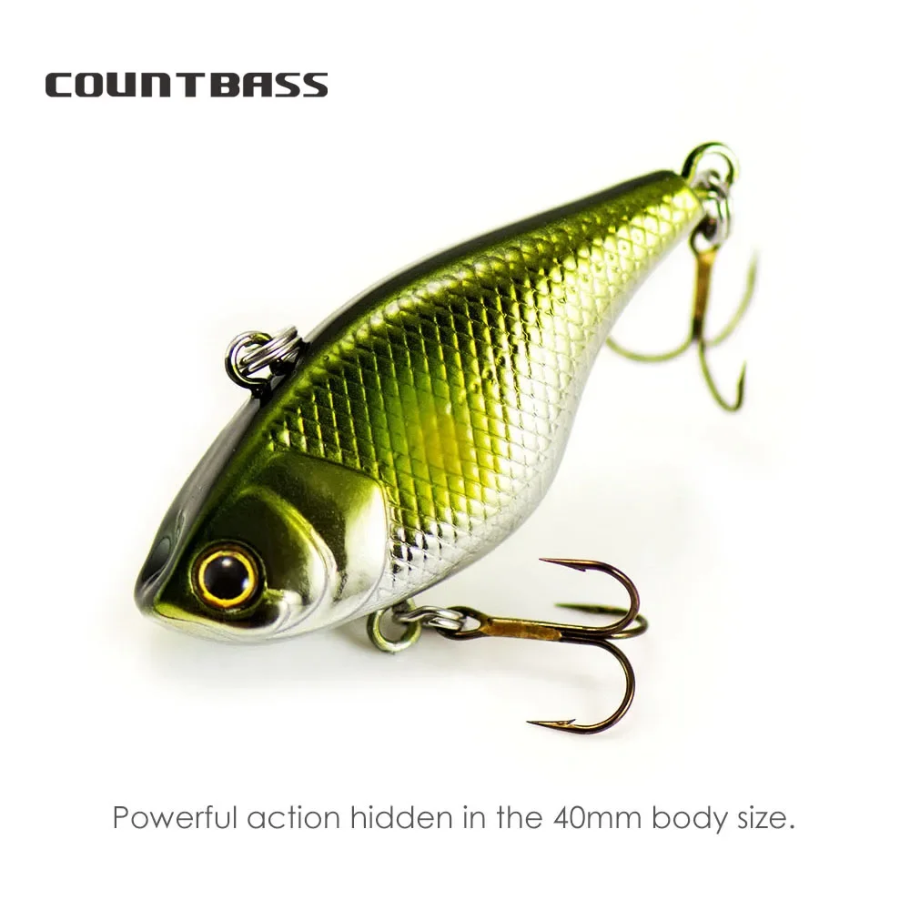 Countbass  Vibration Wobblers 40mm 4.6g Hard Baits Lipless Crankbaits Sinking Angler\'s Fishing Lures for Freshwater