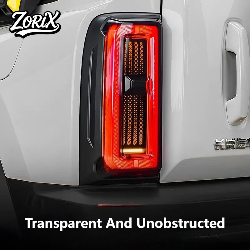 For GMW Haval V7 Raptors 2025 2026 Smoked Black Taillight Cover Fuel Version Rear Light Frame Protective Cover Modification