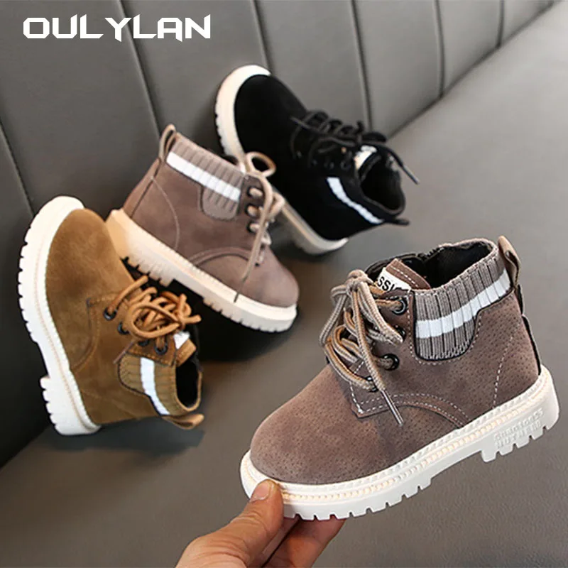 

Children's Martin Boots 2024 New Style Fashionable And Versatile Boys' Short Boots Baby Soft Soled Girls' Leather Boots