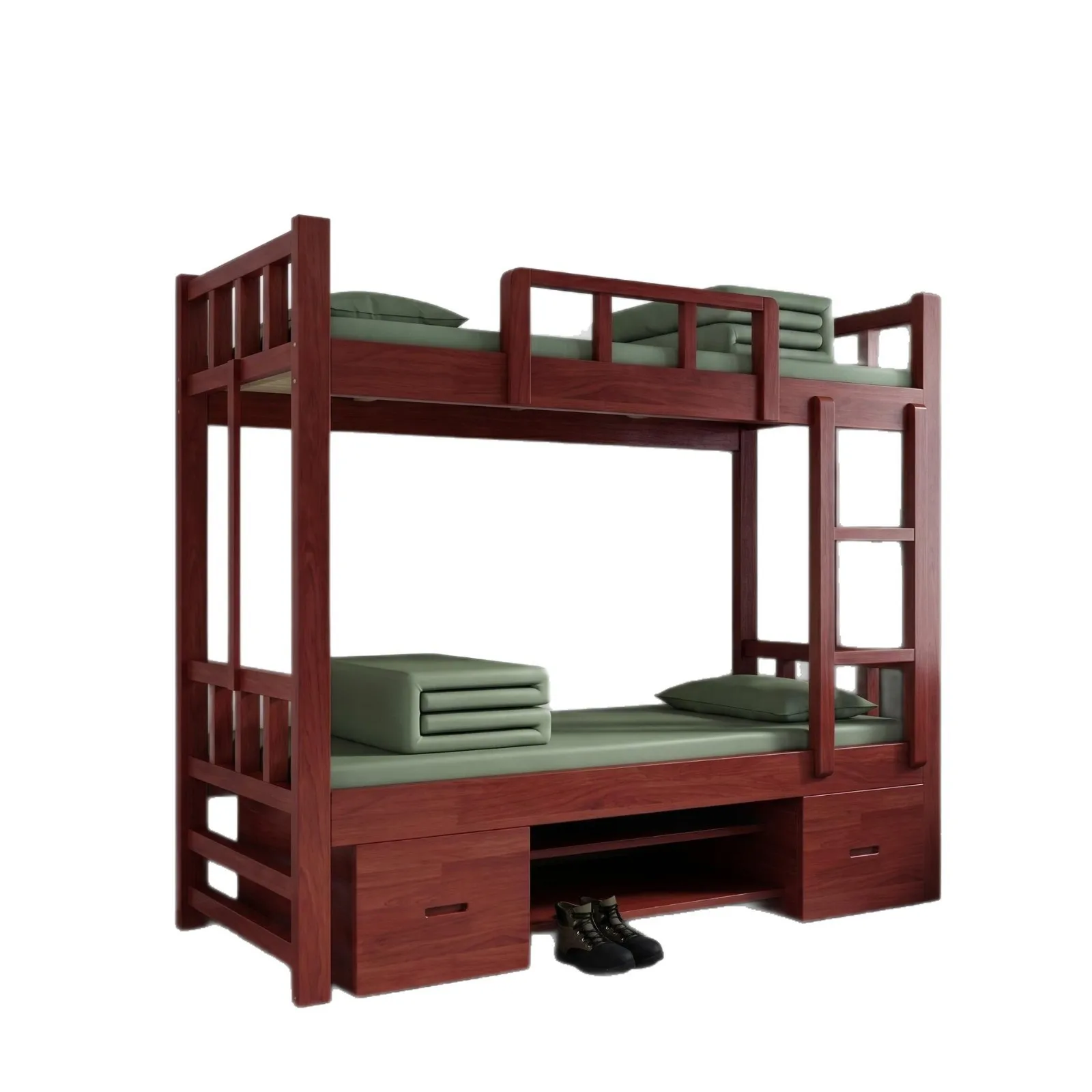 PYJ Full Solid Wood Dormitory Upper and Lower Bed Engineering Single Dormitory Bed Bunk Bed Furniture