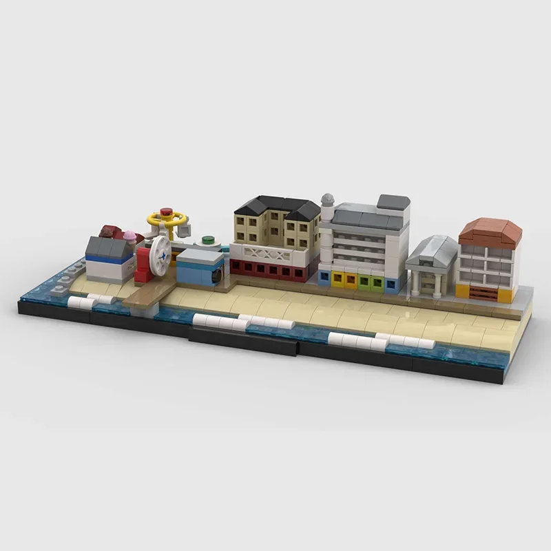 Bricklink moc cidade skyline arquitetura Bruges Toronto Madrid Frankfurt Pisa Guadalajara define blocos de construção brinquedos do miúdo presente