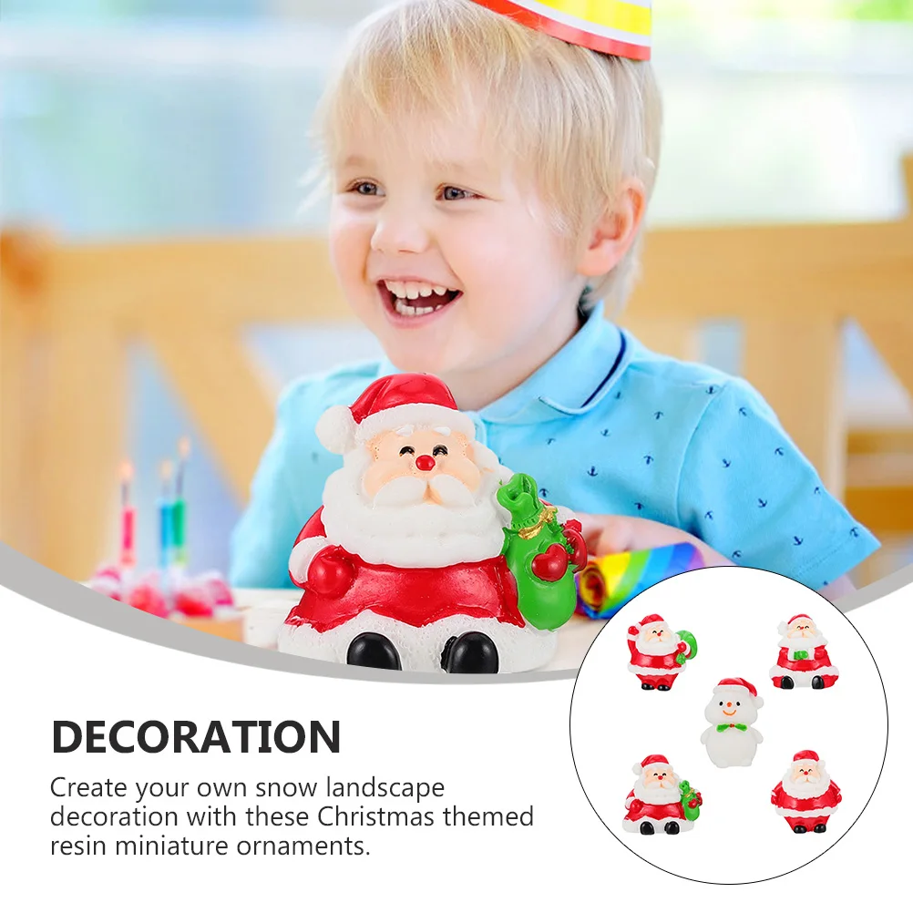 

Snow Snowman Ornaments Resin Christmas Decorations Outdoor Xmas Micro Landscape