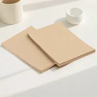 

50 Pcs Vintage Kraft Paper Stationery Cute Stationary Set Aged for Printing Khaki Old Fashioned Office