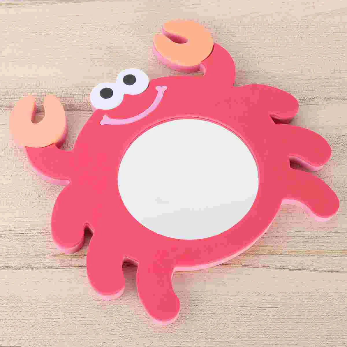 1Pc Kid Bath Toy EVA Cartoon Mirror Bathing Plaything Creative Red Crab Design Water Toy Educational Toys