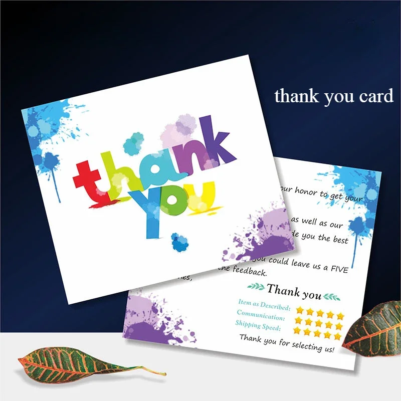 Business Cards Custom Promotion /Loyalty /Product Service Card Colorful Two-sides Printted Personalized LOGO Thank You /VIP Card