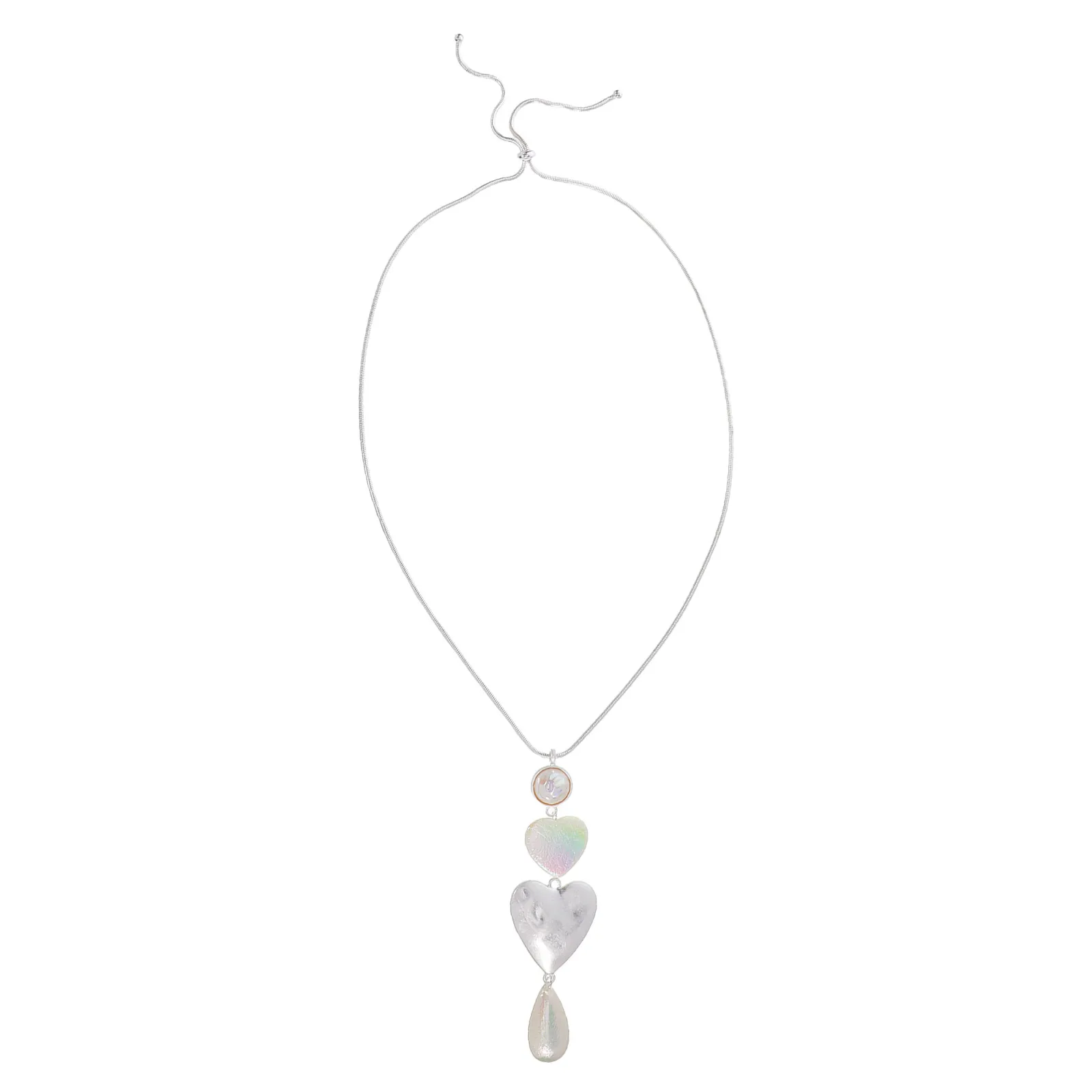 

European and American Peach Heart Necklace Miss Jewelry Zinc Alloy Chain Necklaces for Women